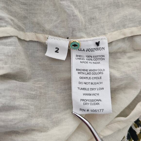 ULLA JOHNSON Amira Leopard Print Long Puff Sleeve Mock Neck Mini Dress Sz 2 - Picture 10 of 16